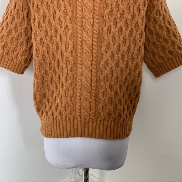 Shein Cable Knit Brown Sweater Top Button Front Retro Size medium - Picture 11 of 13